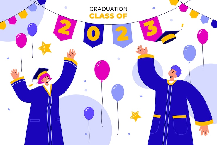 Vector gratuito clase plana de fondo 2023