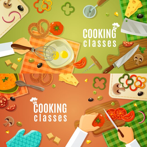 Clases de cocina Vista superior