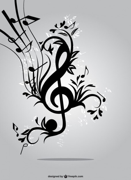Vector gratuito clave de sol floral