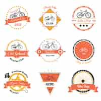 Vector gratuito club de bicicletas oldschool emblems