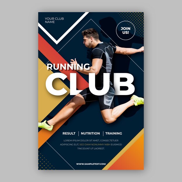 Club deportivo de diseño de carteles deportivos