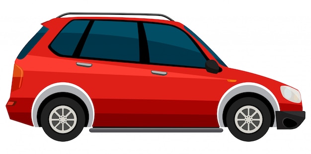Coche eléctrico sobre fondo blanco.