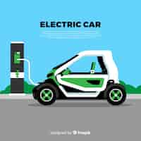 Vector gratuito coche eléctrico