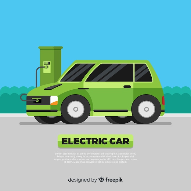 Vector gratuito coche eléctrico