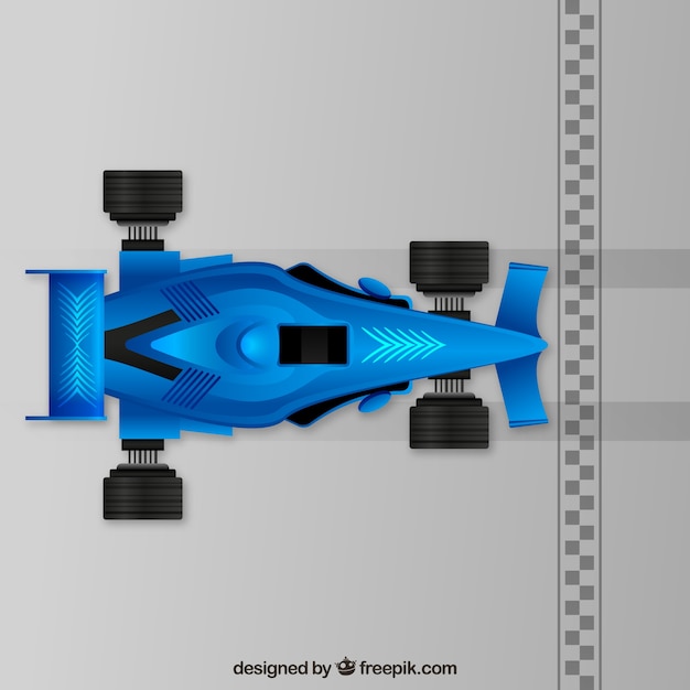 Coche de formula 1 azul