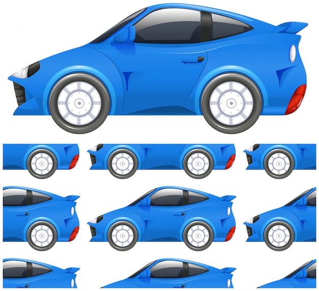 Vector gratuito coche de patrones sin fisuras aislado en blanco