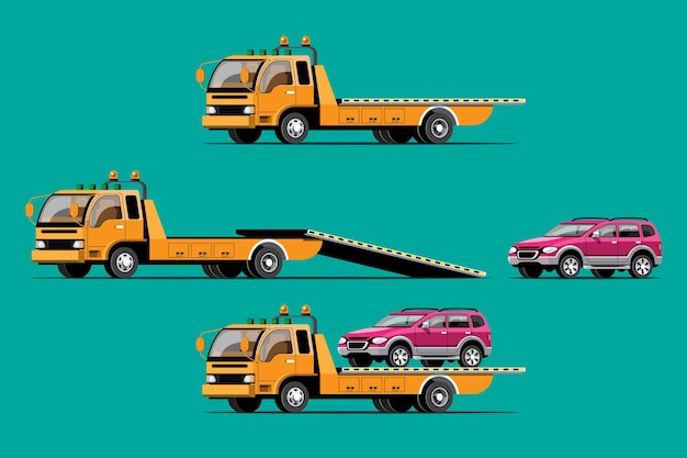 Coche de remolque con juego de automóvil