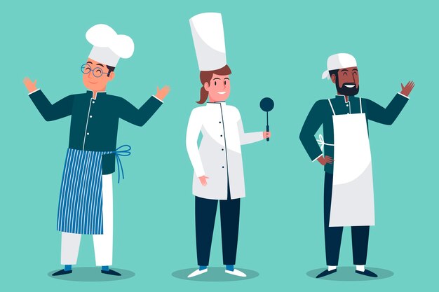 Cocinar colección de personajes