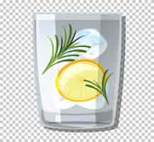 Vector gratuito cóctel gin tonic en vaso