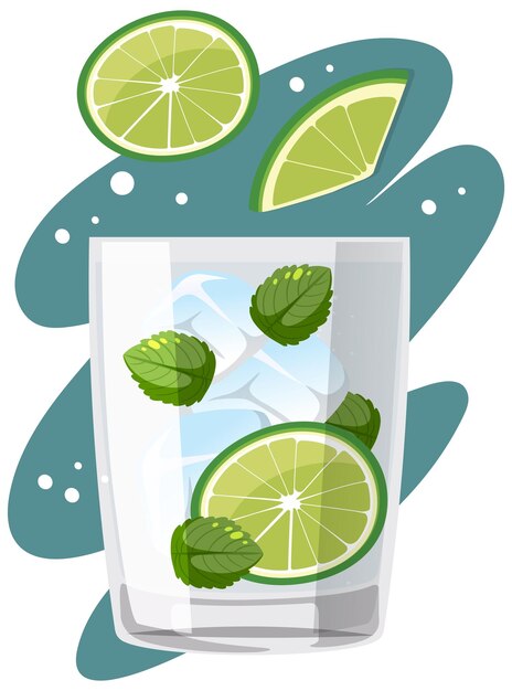 Cóctel de gin tonic en un vaso