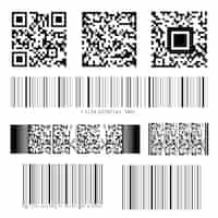 Vector gratuito código de barras y código qr.