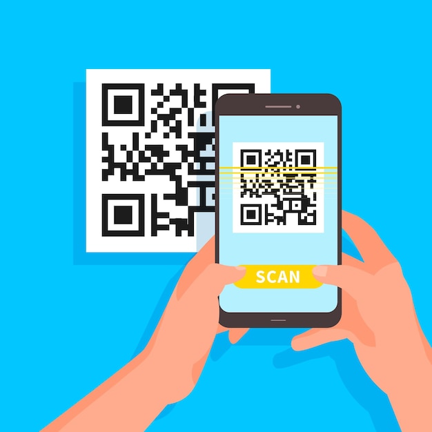 Código QR de escaneo de teléfonos inteligentes
