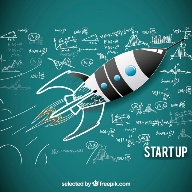 Cohete incompleto para starup