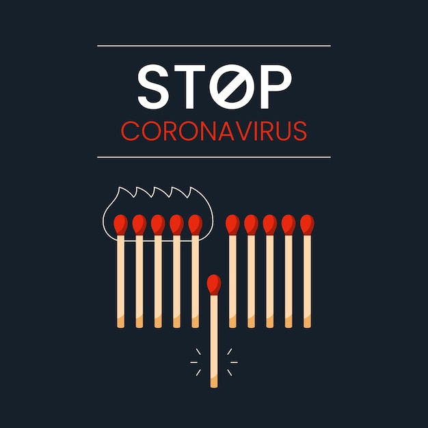 Coincide con el concepto detener el coronavirus