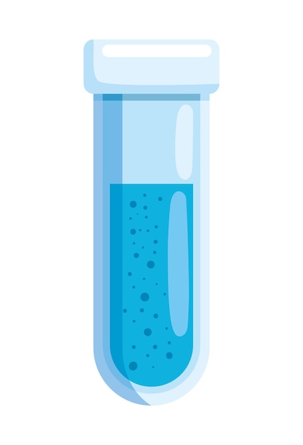 Colbo transparente con icono de líquido azul aislado