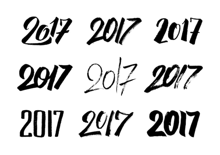 Vector gratuito colección 2017 en negro