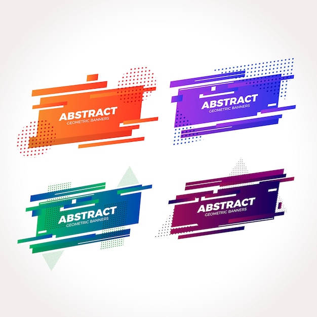 Colección abstracta de pancartas