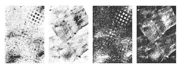colección de abstractas manchas de textura pancarta en el estilo de trazo de pincel