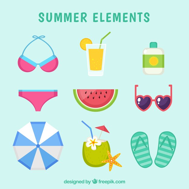 Colección de accesorios de verano 