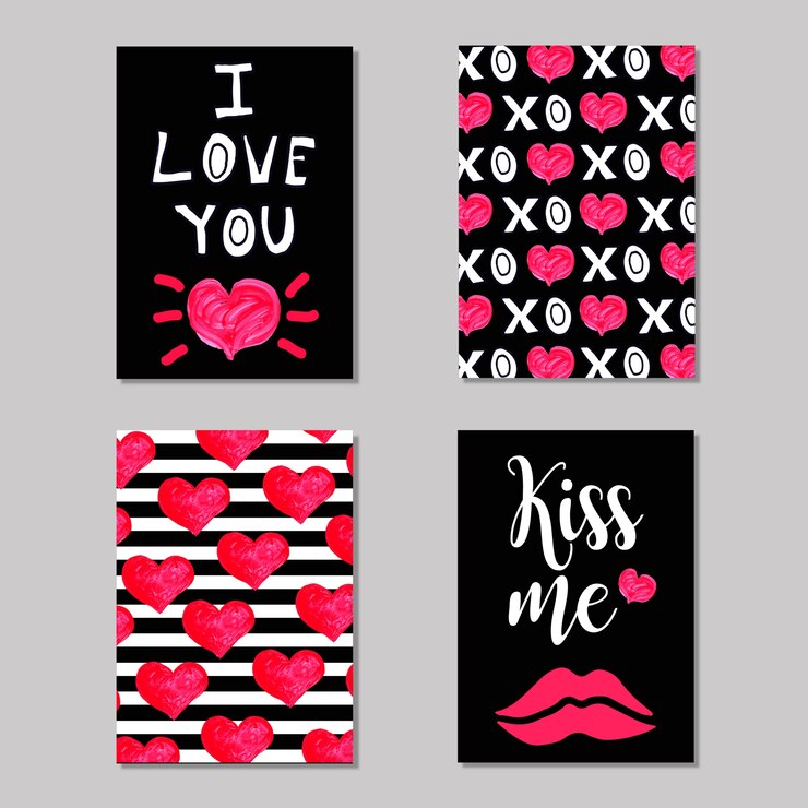 Vector gratuito colección acuarela de tarjetas de san valentín