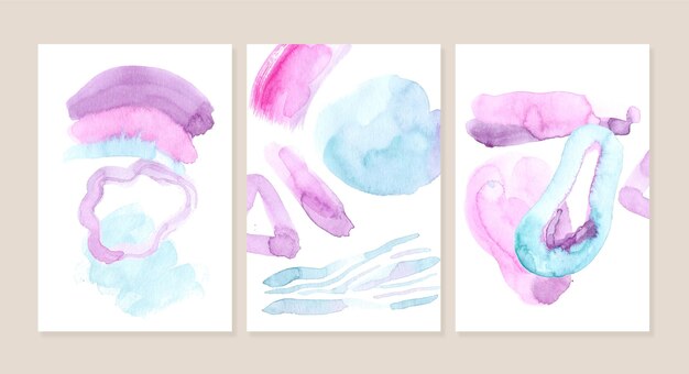 Colección de acuarelas abstractas
