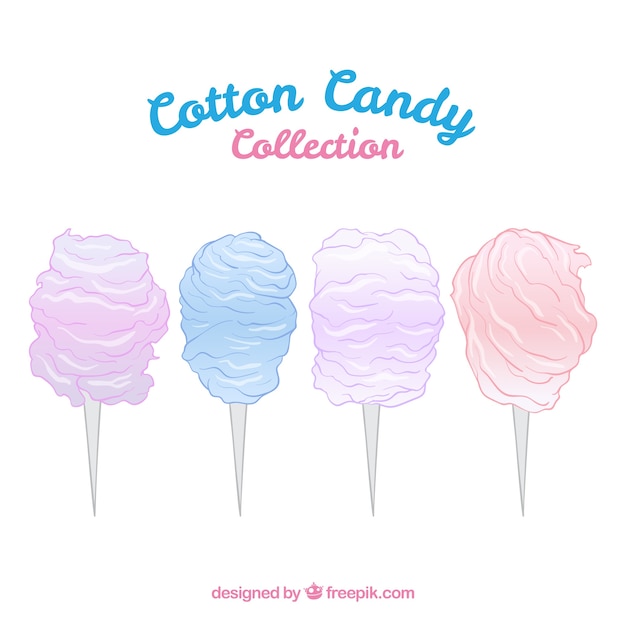 Colección adorable de algodón de azúcar adorable