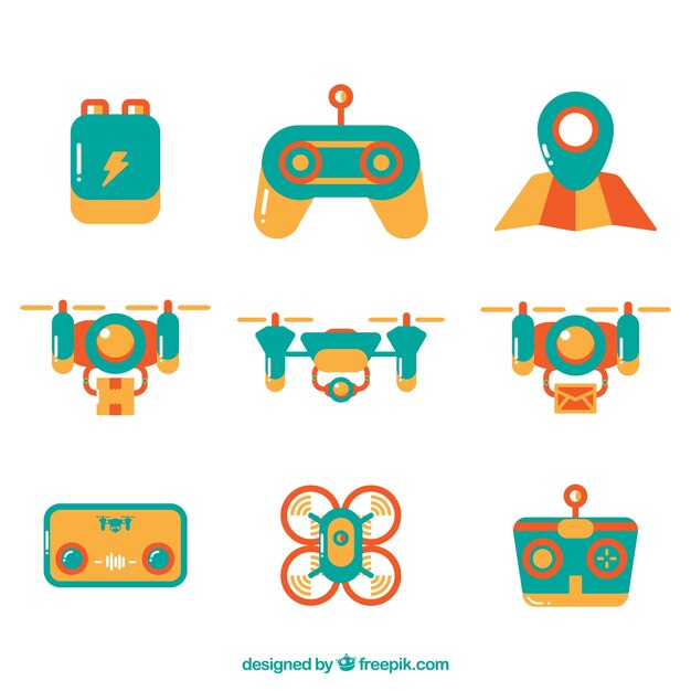 Colección adorable de drones
