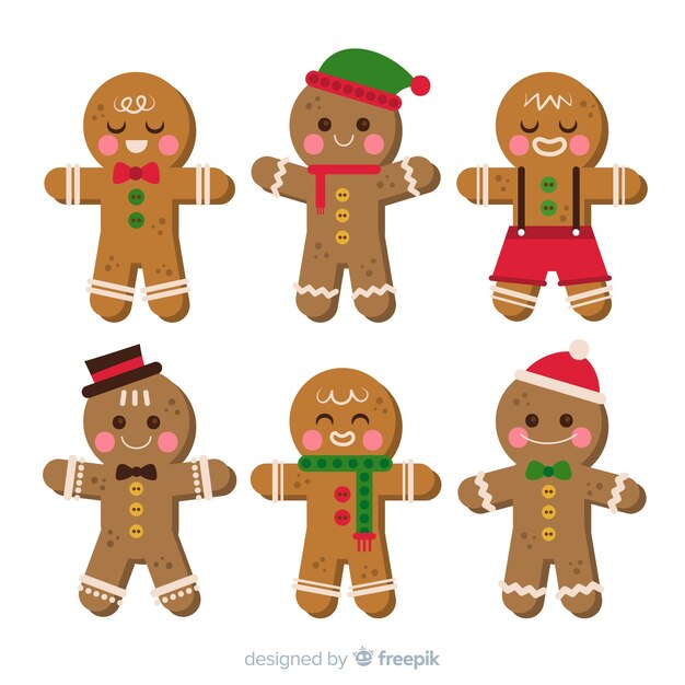 Colección adorable de galletas de navidad