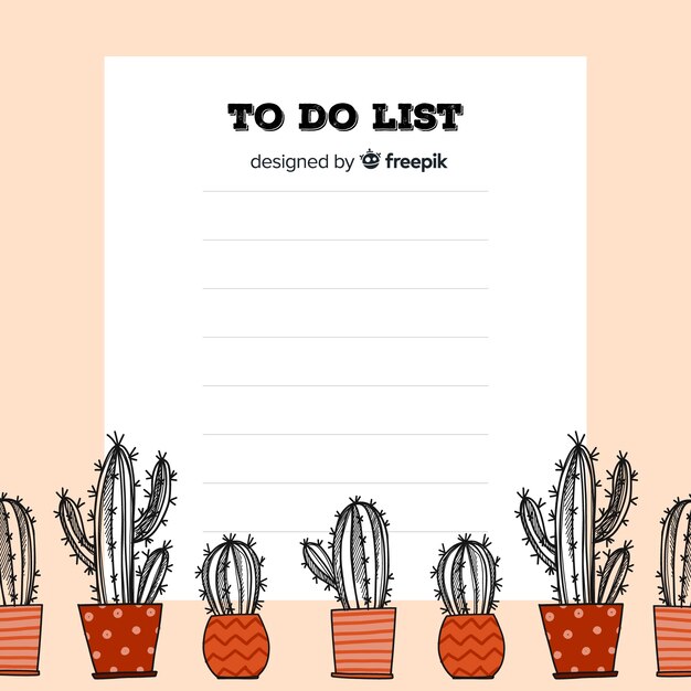 Colección adorable de listas de cosas que hacer dibujadas a mano