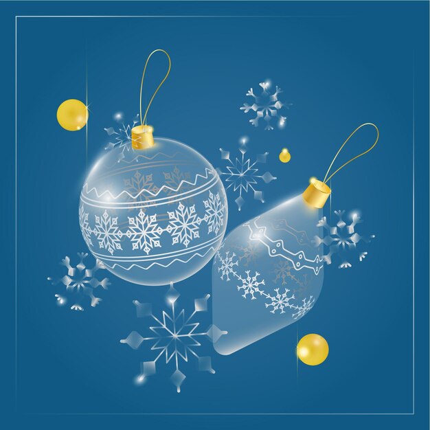 Colección de adornos de bolas de navidad degradados