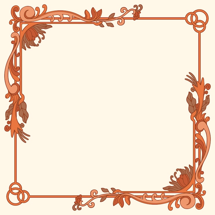 Vector gratuito colección de adornos de marcos y bordes art nouveau dibujados a mano