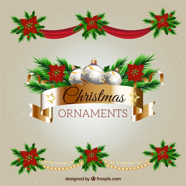 Colección de adornos de navidad