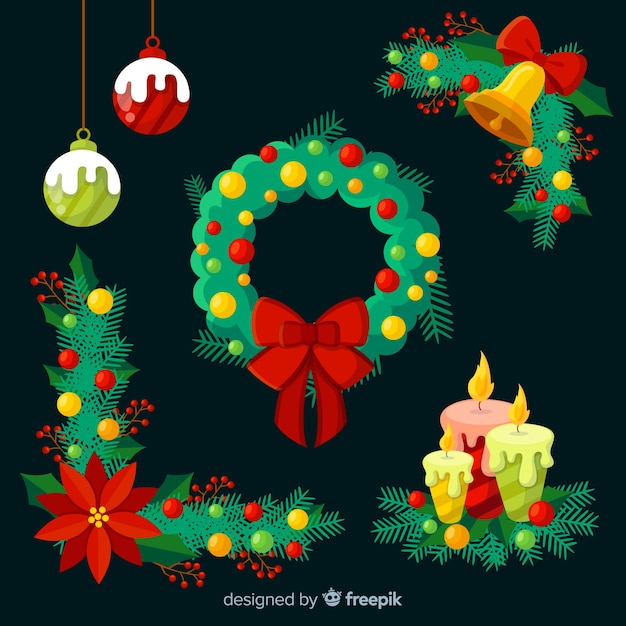 Colección de adornos navideños