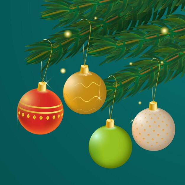 Colección de adornos para la pelota de Navidad