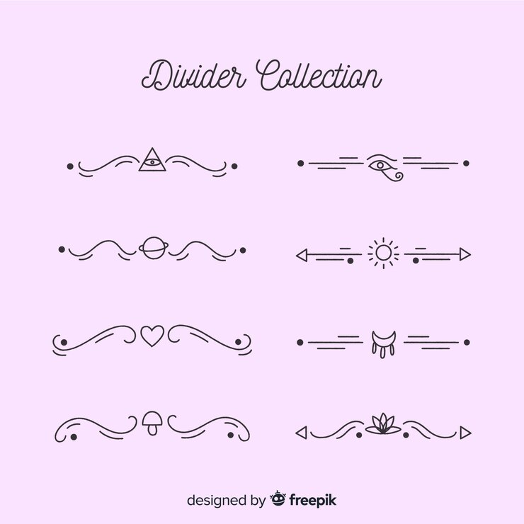 Vector gratuito colección de adornos separadores dibujados a mano