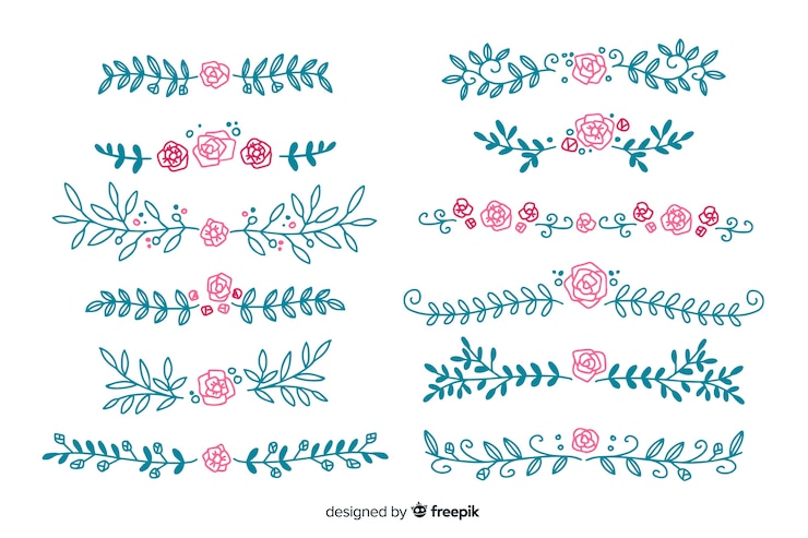 Vector gratuito colección adornos separadores