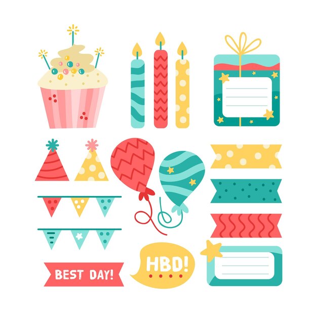 Colección de álbumes de recortes de cumpleaños