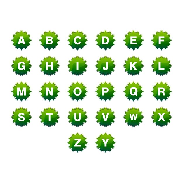 colección de alfabeto con diseño de logotipo del emblema