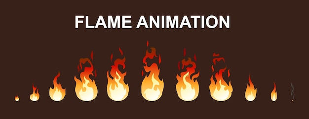 Colección de animación Light Fire Flames