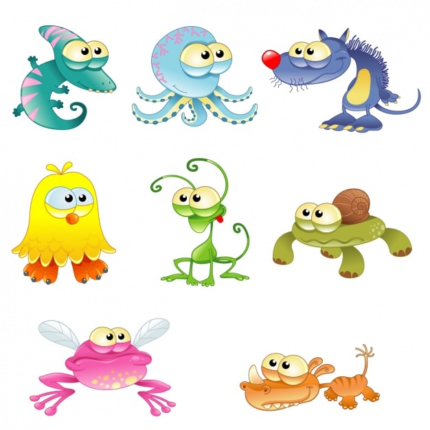 Vector gratuito colección de animales abstractos