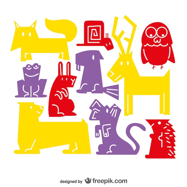 Colección de animales del bosque