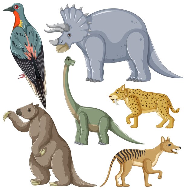Colección de animales extintos