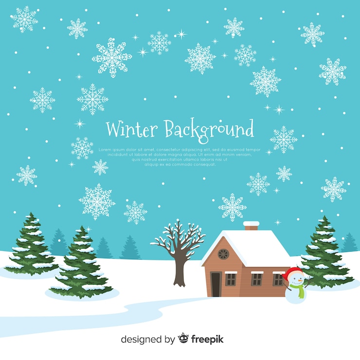 Vector gratuito colección de animales forestales en invierno