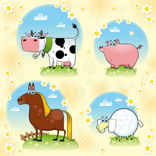 Colección de animales de granja