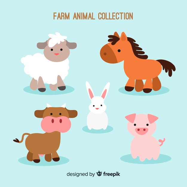 Colección de animales de granja