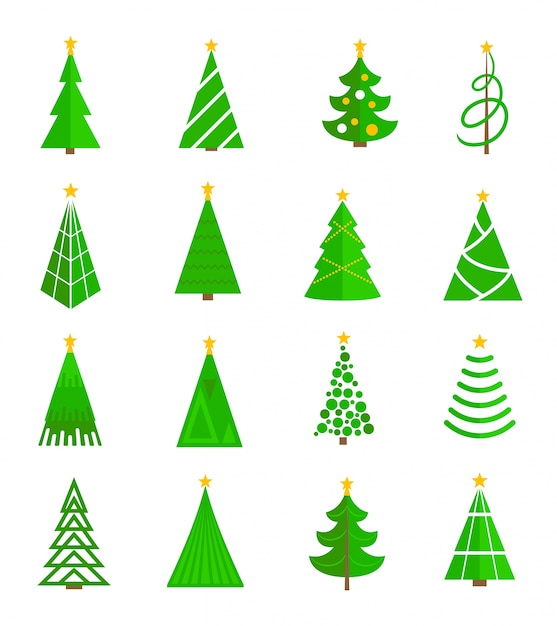 Colección de árboles de navidad