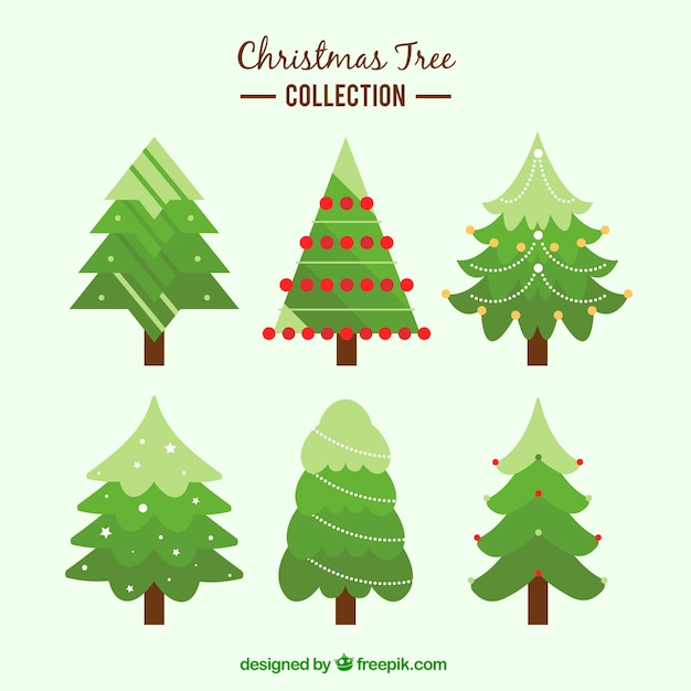 Colección de árboles de navidad