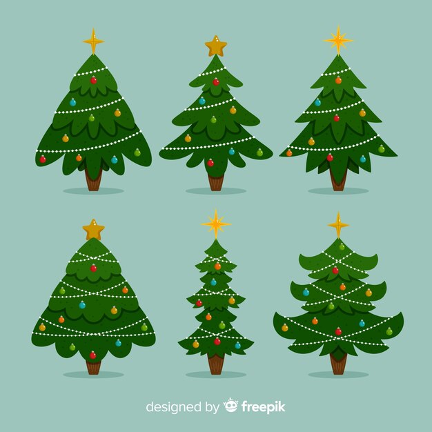 Colección de árboles de navidad