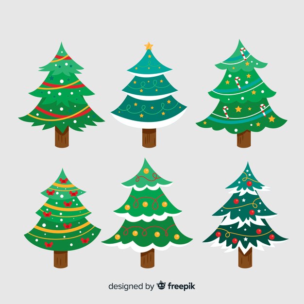 Colección de árboles de navidad 