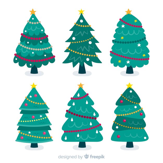 Colección de árboles de navidad 